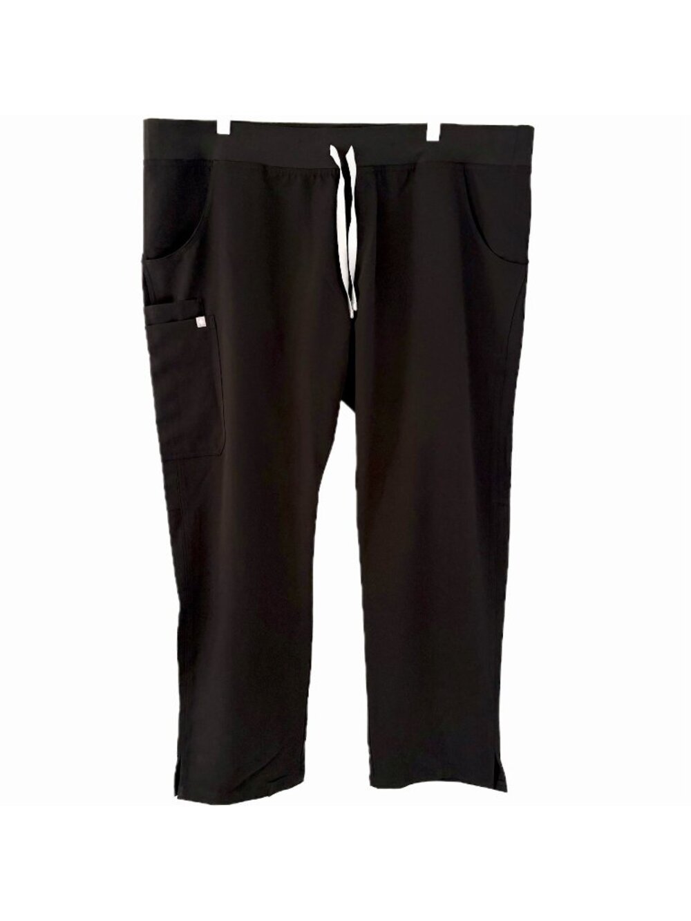 NWT Figs Women’s 2XL XXL Tall Black Kade Cargo Straight Leg Scrub Pants
